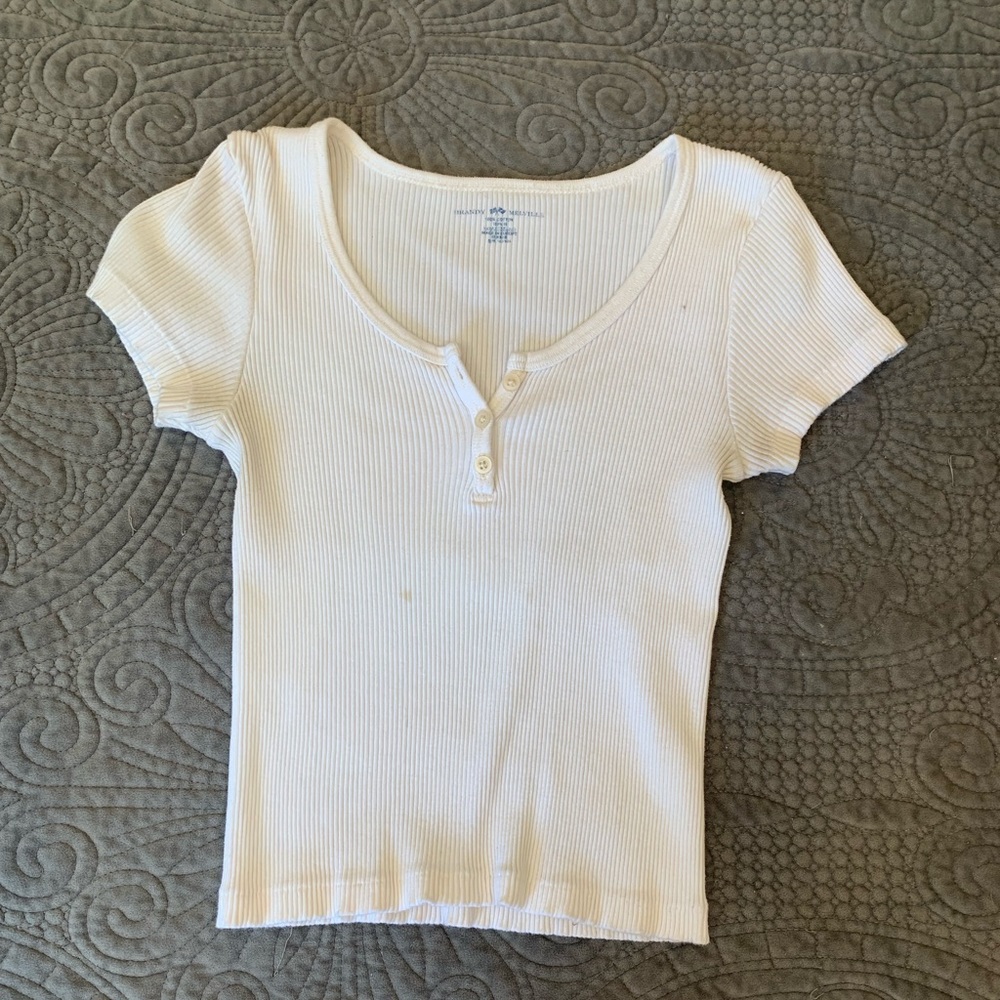 Brandy Melville cropped white top